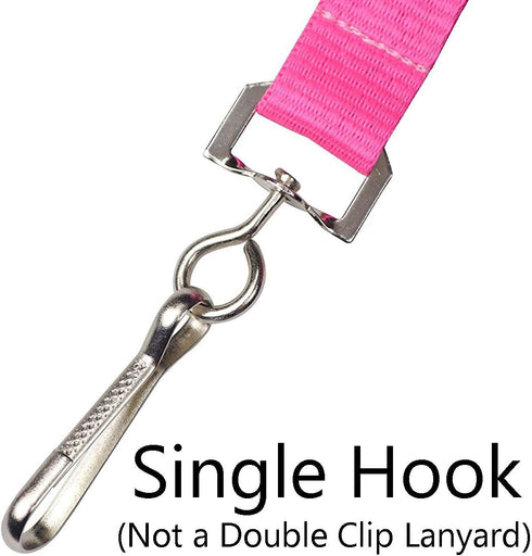 Specialist ID 6 Pack Neon Lanyards - Premium Bright Color with Single Swivel Hook & Breakaway Clasp