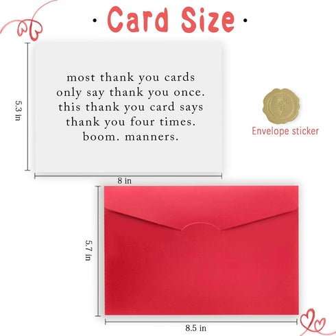 Londue Funny Thank You Gifts for Women Men, Thank You Card Gifts for Friends Boss, Simple Thank You Cards, Sarcastic