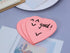ONLYKXY 3 Pack Dark Pink Heart Shaped Transparent Sticky Notes, 2.8X2.8in, 150 Sheets Waterproof Self-Stick Pad