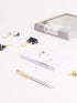 U Brands Modern Office Kit, Marble, Black and Gold, 43 Pieces (058U04-24)