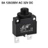 uxcell Thermal Circuit Breaker 5 Amp Push Button Reset Overload Protector 125/250V AC 32V DC