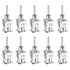 10pcs 18Gauge Stainless Steel Dispensing Needles, 1/4" Blunt Tips Luer Lock for Thick Liquids, Ink, Glue