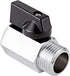 2 Pack Brass Mini Ball Valve, 1/2" NPT Female x Male Thread Shut-Off Valve