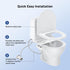 GAOMON Nozzle Bidet Attachment for Toilet Seat, Dual Rear/Feminine Wash, Self Cleaning Sprayer, Non Electric Bidet