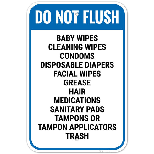 Do Not Flush Baby Wipes Cleaning Wipes Condoms Disposable Diapers Facial Wipes