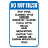 Do Not Flush Baby Wipes Cleaning Wipes Condoms Disposable Diapers Facial Wipes
