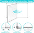 JILoffice Magnetic Foldable White Board, 48" x 36", Dry Erase Whiteboard, Silver Aluminum Frame, Wall Mounted