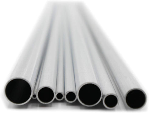 K&S 3403 Round Aluminum Telescopic Tubing Assortment, 8 Pieces, Made in The USA, Various Sizes