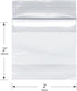 Plymor 2" x 2" (Pack of 200), 2 Mil with White-Block Zipper Reclosable Plastic Bags