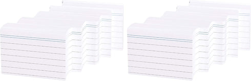 A8 (Pack 1000) Amazon Basics Ruled Index Cards - White