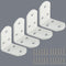 Alise 4Pcs Shelf Brackets White, Stainless Steel Floating Shelf Brackets Corner Brackets,