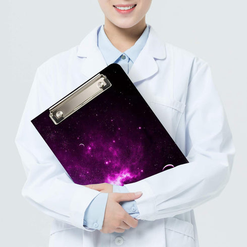 Hongri Clipboard Folio with Refillable Lined Notepad and Interior Storage Pocket for Classroom and Office Use