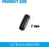 Home TZH 10 Pack Black Painted Iron Pipe, 1/2" x 2" Threaded Metal Pipe Nipple for DIY Project/Furniture/Shelving
