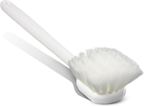 36620L00 20" 2" 1 Count CFS Flo-Pac Plastic Handle Utility Scrub Brush, Nylon Bristles, Length, Bristle Trim, White