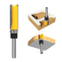 4 Set1/4 Inch 1/2", 3/4", 1", 1-1/2" Pattern Flush Trim Bit Pcs Router BitsTop Bearing Flush Trim Bits Shank ,Cutting