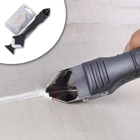 2 Pack 3-IN-1 Caulk Tool, for Removal and Application in Bathroom, Kitchen, and Window Sealing