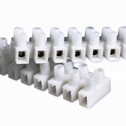 6pcs 450V 35A 12P Double Row Covered Barrier Screw Terminal Block Strip