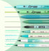 WRITECH Journaling Kit, Gel Ink Pens/Retractable Highlighters/Dual Tip Brush Pens/Fineliner Pens, Smooth Writing Assorted Colors Journaling Supplies, 9 Count with Pen Bag (Vitality blue & green) by WRITECH