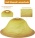 Golhom 12" Tawny Alabaster Glass Lamp Shade, Lipless Glass Lamp Dome, Fixture Replacement Globe for Torchiere Floor