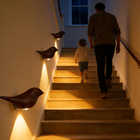 MENGLANSI Bird Shape Night Lamp Adjustable Brightness LED Wall Sconces USB Rechargeable Easy Installation Modern LED