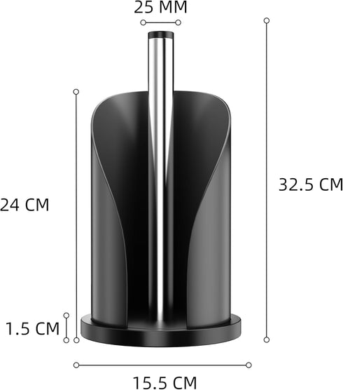 Mihoho Toilet Paper Towel Holder, Stainless Steel Freestanding Bathroom Tissue Organizer, Rolls Storage Holder, Paper