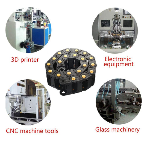 Heyiarbeit R100 Cable Drag Chain 1Meter Carrier Drag Chain Cable Wire 35x100mm with End Connectors for Electrical