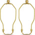 Lamp Shade Holder, 2 Set 7 Inch Heavy Duty Lamp Harp Holder with 3/8 Standard Saddle + Lamp Finial Caps for Table and
