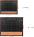 Chalkboard Calendar and Bulletin Combo Board, 18" x 22", Brown Wooden Frame, Magnetic, Perfect for Office, Home School,