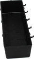 JSP Manufacturing Heavy Duty Black Peg Board Storage Bin - Parts Storage Bins with Hooks for Tool Board Workbench Craft