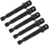 Square Socket Bit Adapter, 5 Pcs 3/8 Hex Impact Socket Extension Set - Impact Socket Driver Bits for DIY Drills
