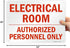 SmartSign U9-1312-NP "Electrical Room - Authorized Personnel Only" Sign, 10" x 14"
