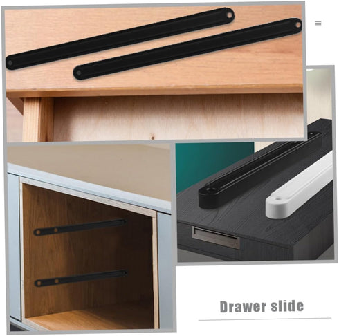 2pcs Toddmomy Side Mount Drawer Slides Replacement Smooth Sliding Cabinet Guide Rails for Wardrobes Bedside Dressers