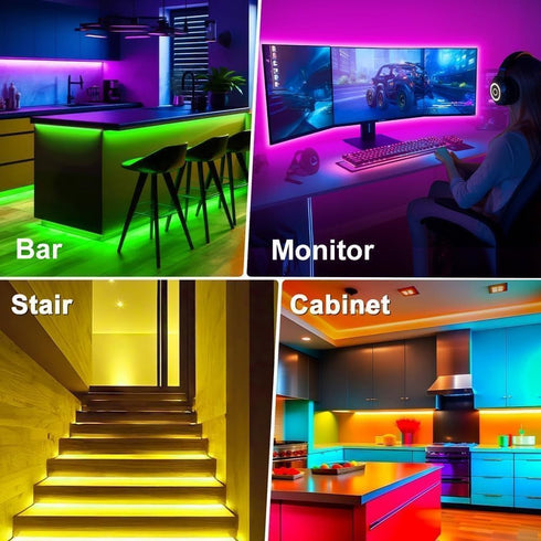 PSTAR TV,3.28ft 24-32Inch LED Lights for Music Sync RGB Backlight with Remote & App Control, USB Powered for TVs