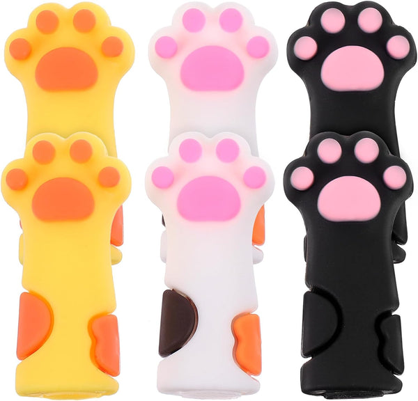SAFIGLE 6Pcs Cat Paw Pencil Toppers, Kawaii Animal Pencil Toppers for Kids, Classroom Prizes, and Party Favors