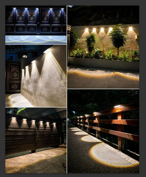 3000K/4500K/6500K 3 IP67 Outdoor,2000mAh (2 Pack) YiLaie Solar Fence Lights Outdoor Mode, Waterproof Fence Solar Lights