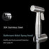 2 Bidet Sprayer for Toilet Handheld with Hose, Baby Diaper Cloth Washer and Shower, Stainless Steel Sprayer Attachment