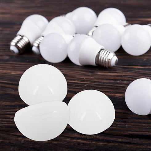 10pcs Toyvian Plastic Lamp Shade Vanity Light Globe Replacement Half Sphere Cover for Bathroom Makeup Mirror Wall