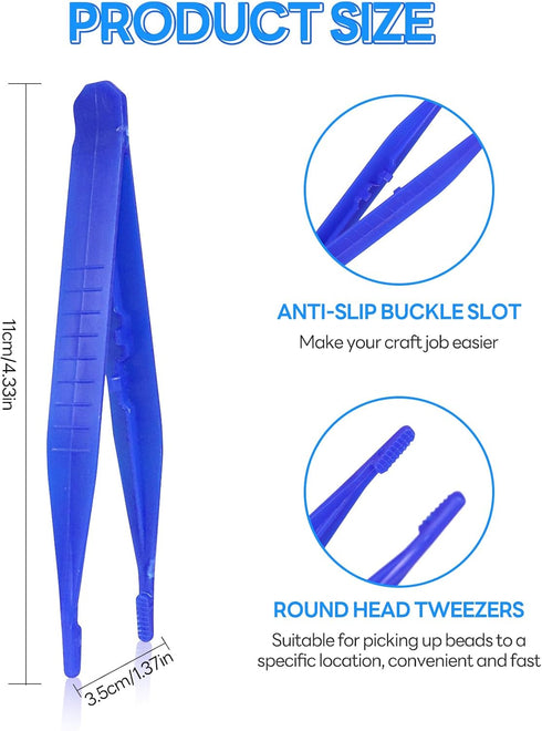 Ttarxug (10) Tweezers,First Aid Tweezers Individually Wrapped,Plastic Tweezers Bulk,Disposable Forceps,Medical