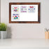 TORASO Dry Erase White Board - Magnetic Wall Board for Office/School/Home, Walnut Wood Frame, 7.9"x 11.8"