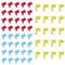 60PCS Nylon Flag Spade Quick Disconnects, Female Wire Connector 90 Degree Electrical Crimp Wire Terminals