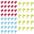 60PCS Nylon Flag Spade Quick Disconnects, Female Wire Connector 90 Degree Electrical Crimp Wire Terminals