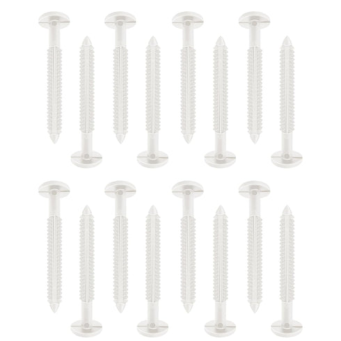 GeekNi 60Pcs 3 Inch Vinyl Shutter Fasteners Strongest Plastic Shutter Screws Window Shutters