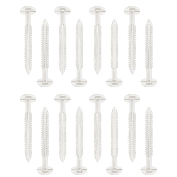 GeekNi 60Pcs 3 Inch Vinyl Shutter Fasteners Strongest Plastic Shutter Screws Window Shutters
