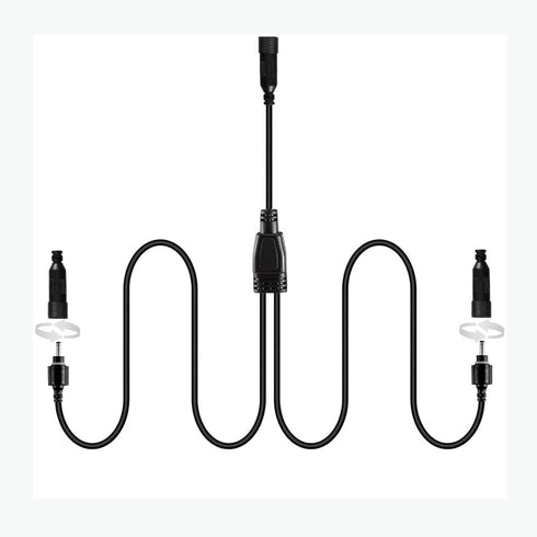 2-in-1 Splitter for Garden Path Lights, Connect Two Row Landscape Lighting to One Adapter