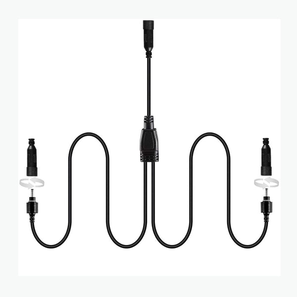 2-in-1 Splitter for Garden Path Lights, Connect Two Row Landscape Lighting to One Adapter