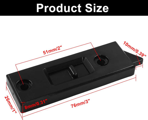Window Latch Locks Replacement Window Parts and Hardware, Plastic Spring Loaded Sliding Window Tilt Latch for Home Window Accessories, Pack of 8 (Black)