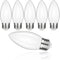 FUTIME 6Pack B11 E26 LED Candelabra Bulbs, 5W Equal 40 watt Edison Light
