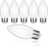 FUTIME 6Pack B11 E26 LED Candelabra Bulbs, 5W Equal 40 watt Edison Light