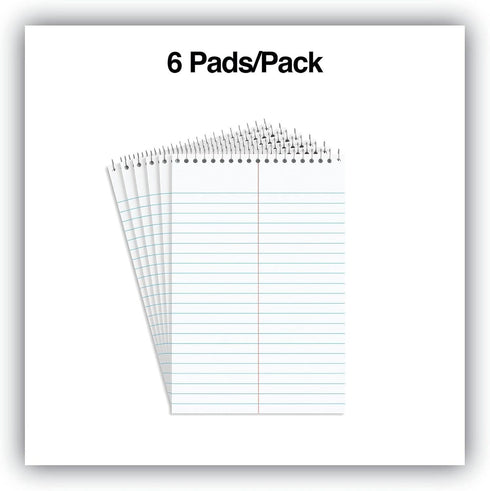 Universal 96920 Steno Book, Gregg Rule, 6 x 9, White, 80 Sheets, 6 Pack