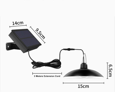 IP65 2 Solar Chandelier Hanging Lamp, Warm Light, Waterproof, Lighting Modes, Outdoor Garden Corridor Lighting